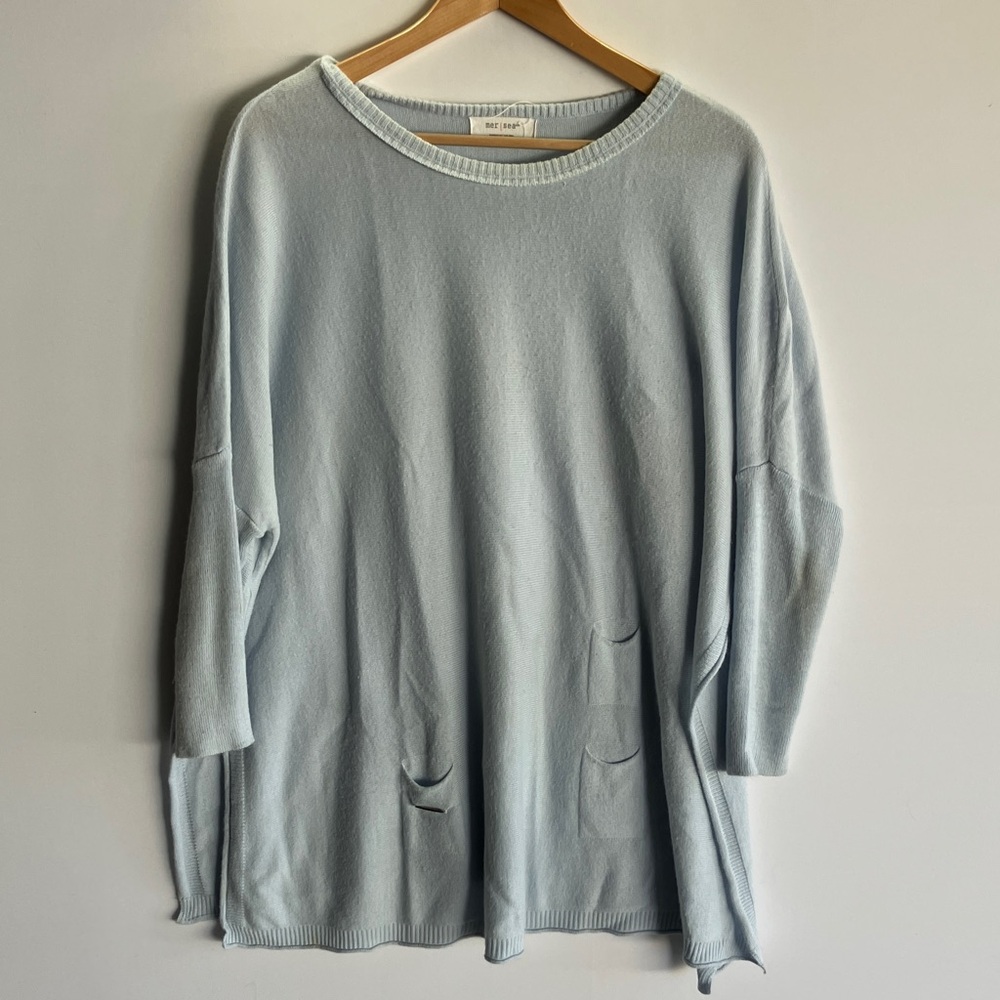Women's Light Blue Sweater Cardigan